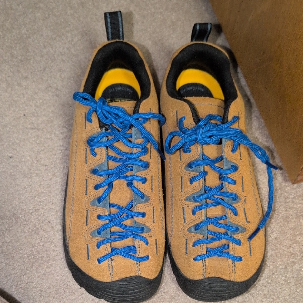 Keen Tan and Blue Athletic Shoes